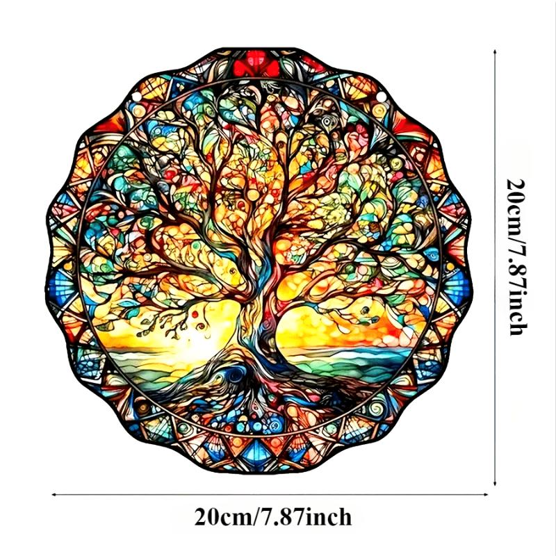 20Cm Tree of Life Series--Window Catcher Color Acrylic Window Decoration Home Decoration Garden Outdoor Pendants, Gifts, Pendants
