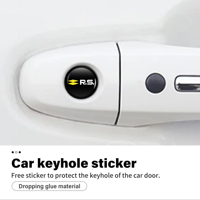 Car Door Keyhole Sticker Lock Protection Dustproof Decals For Renault Clio Koleos Megane Espace Dacia RS Kadjar ZOE Scenic A26