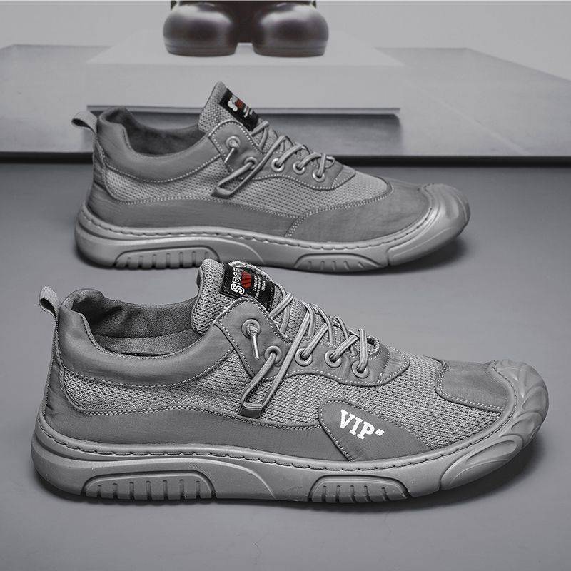 

Мужская обувь для активного отдыха, для походов, на четыре сезона, новая, противоскользящая, удобная, рабочая обувь, модная, молодежная, повседневная, трендовая обувь, мужские кроссовки 44 серый