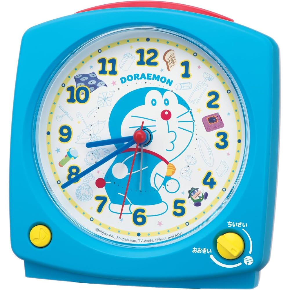 Seiko Clock Doraemon Talking Alarm Clock Analog Blue 125x120x69mm CQ615L