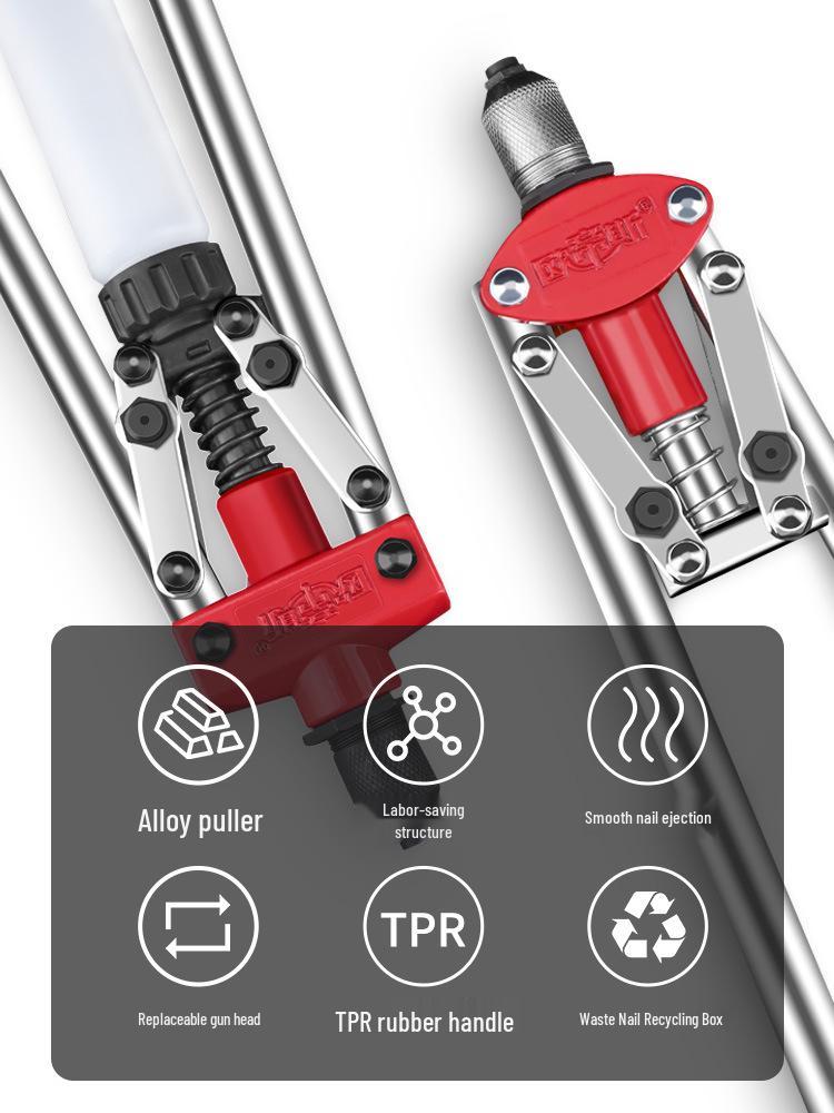 Aluminum Alloy Rivet Gun with Pliers for Household Manual Use