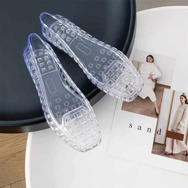 Dámské venkovní ležérní mělké želé sandály a pantofle