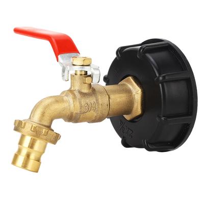 IBC Tote Adapter 3 4in Brass Tote Fitting Coarse Thread 275‑330 Gallon Water Tank Garden Hose Valve Fitting