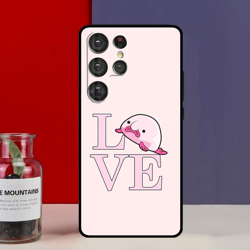 Cute Blobfish Funda Case For Samsung Galaxy S25 Ultra S9 S10 S20 FE S21 S22 S23 Plus S24 Ultra Phone Cover