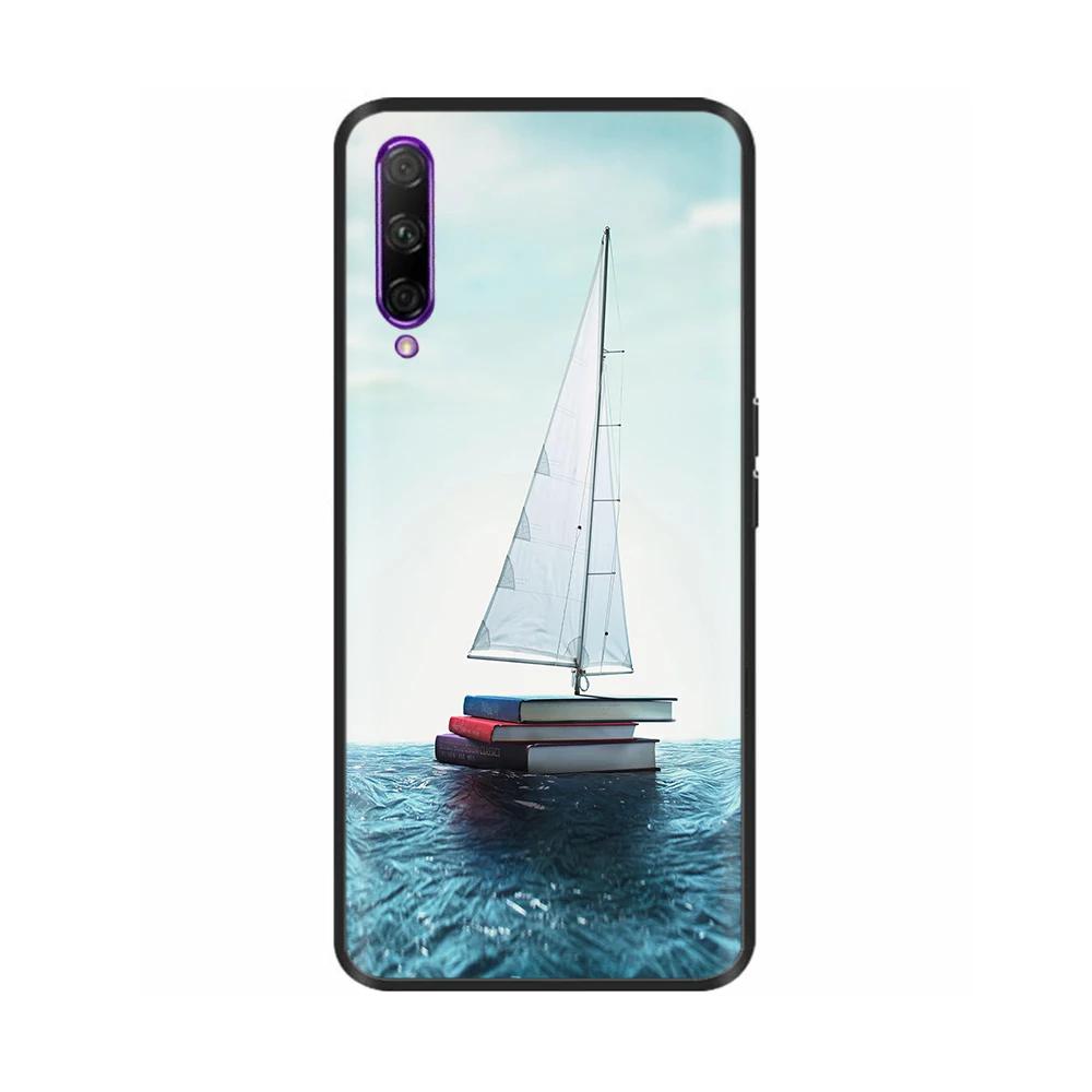 Black Silicone Case For Huawei P Smart Pro Case Cute Soft Cover for Huawei P Smart Pro Fundas PSmart Pro Protective Shell Capas