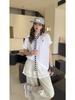 Ice Porcelain Women's Cotton White Short Sleeve Round Neck Print T-shirt, Plus Size Casual Top 2025.