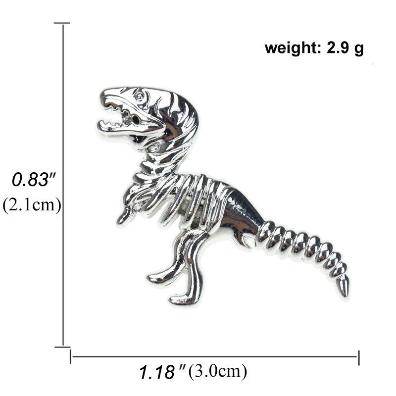 Anime Dinosaur Lapel Pin: Japanese & Korean Style Enamel Brooch for Men's Fashion