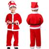 [HTPARY] Santa Cosplay Kids' Christmas Costume with Hat for Boys and Girls, Perfect for Recitals and School Festivals