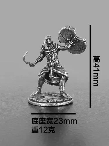 Mumienkrieger Pharaonenwachen Mini Skulptur Retro Metall Soldat Modell Tischspiel Schach Ornament Sammlung Handwerk Jungen Geschenke