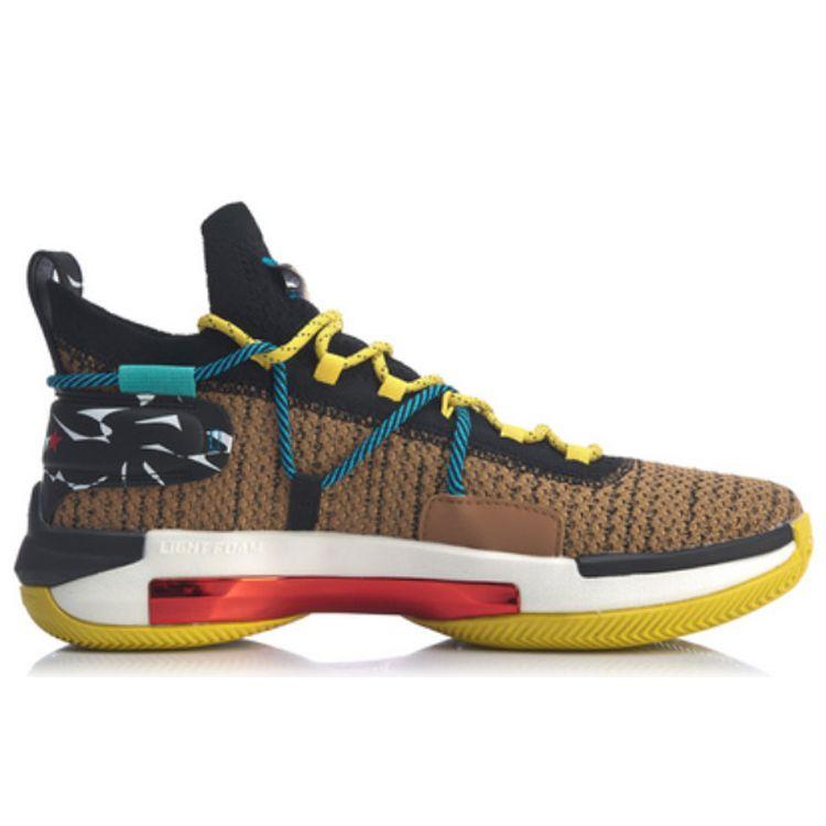 Li Ning Flash 6 Premium Trend Shock Absorption Anti-Slip Wear-Resistant Balance Mid-Top Basketball Shoes Men basketball shoes Black Brown ABAQ001-7