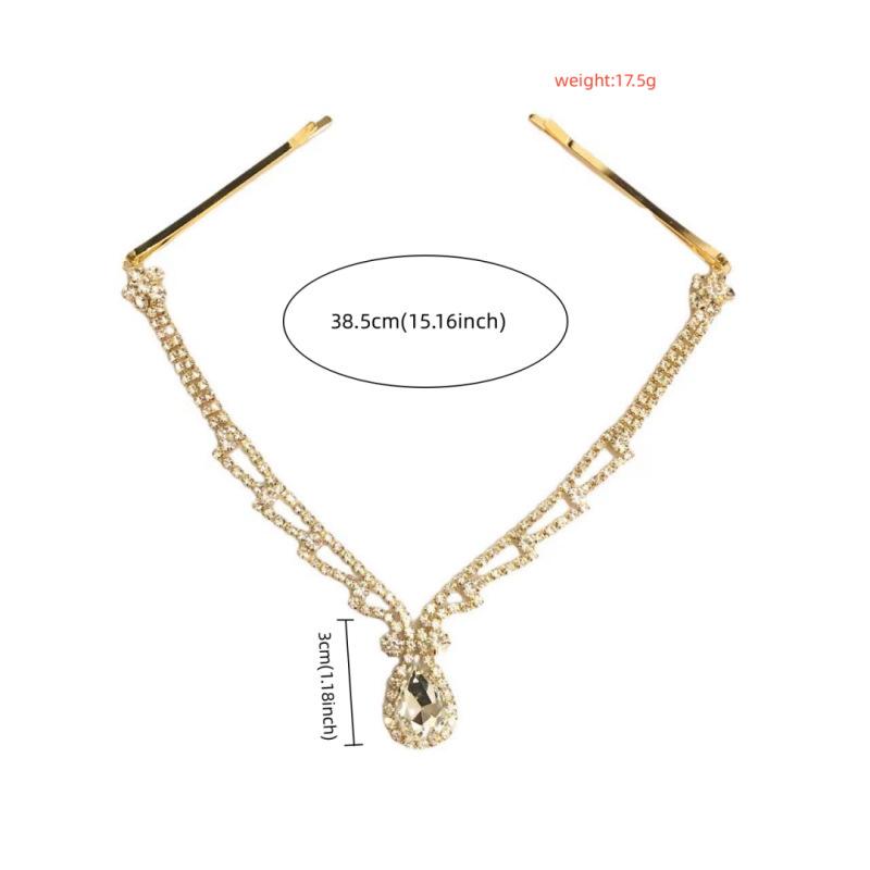 Women's Rhinestone Forehead Chain Bridal Pendant