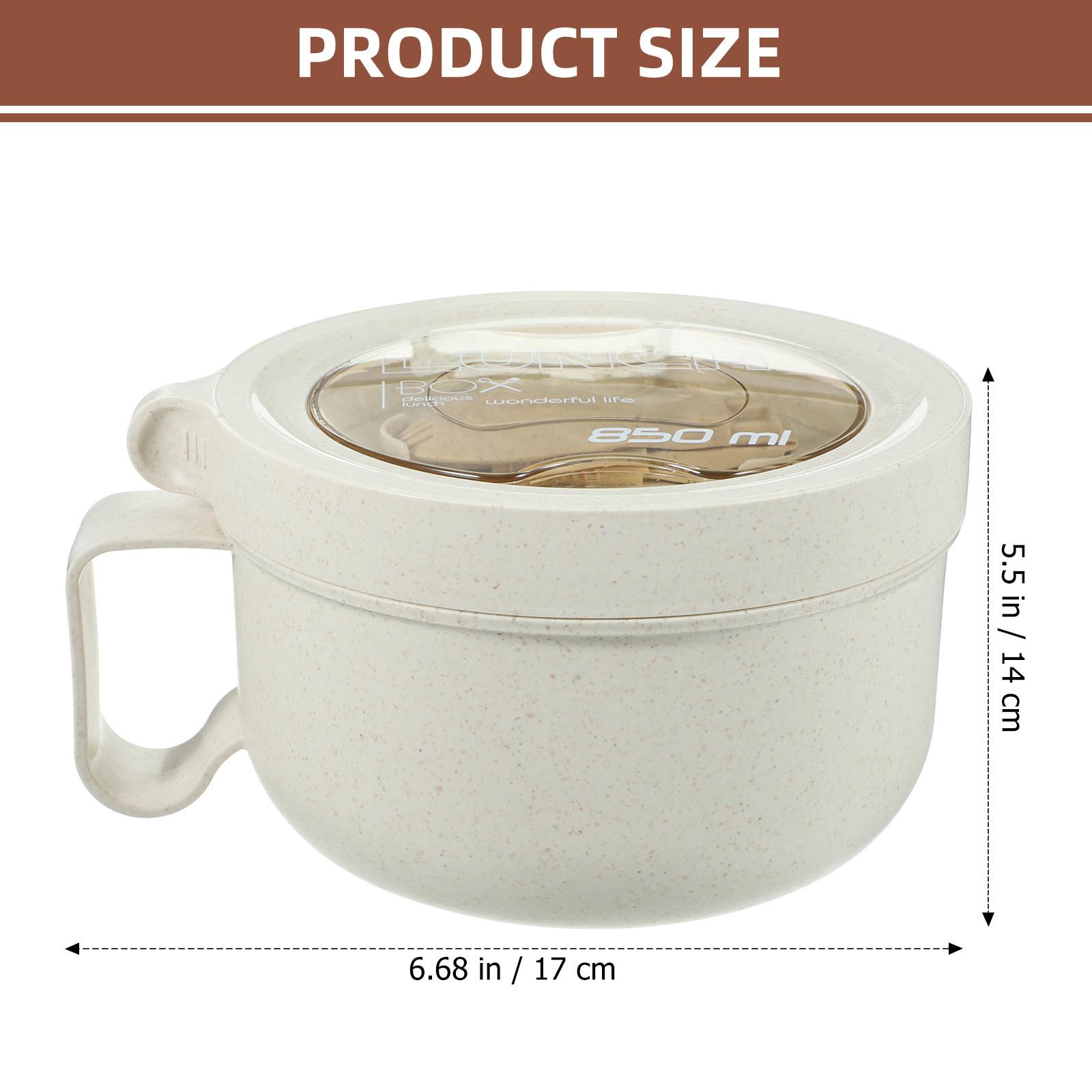 

Leak Proof Portable Bento Box Large Capacity Lunch Box with Spoon Sealed Food Container for Office Picnic Outdoor Use бежевый