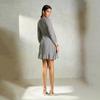Virgio Women Knee Length Blouson Sleeve Regular Fit V-Neck Dress