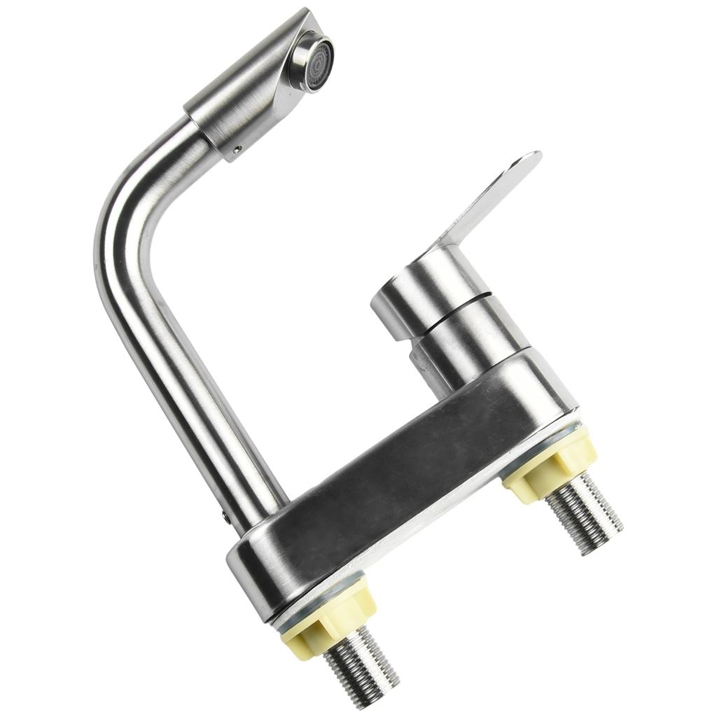 Easy To Clean Basin Faucet 2 Holes 304 Stainless Steel