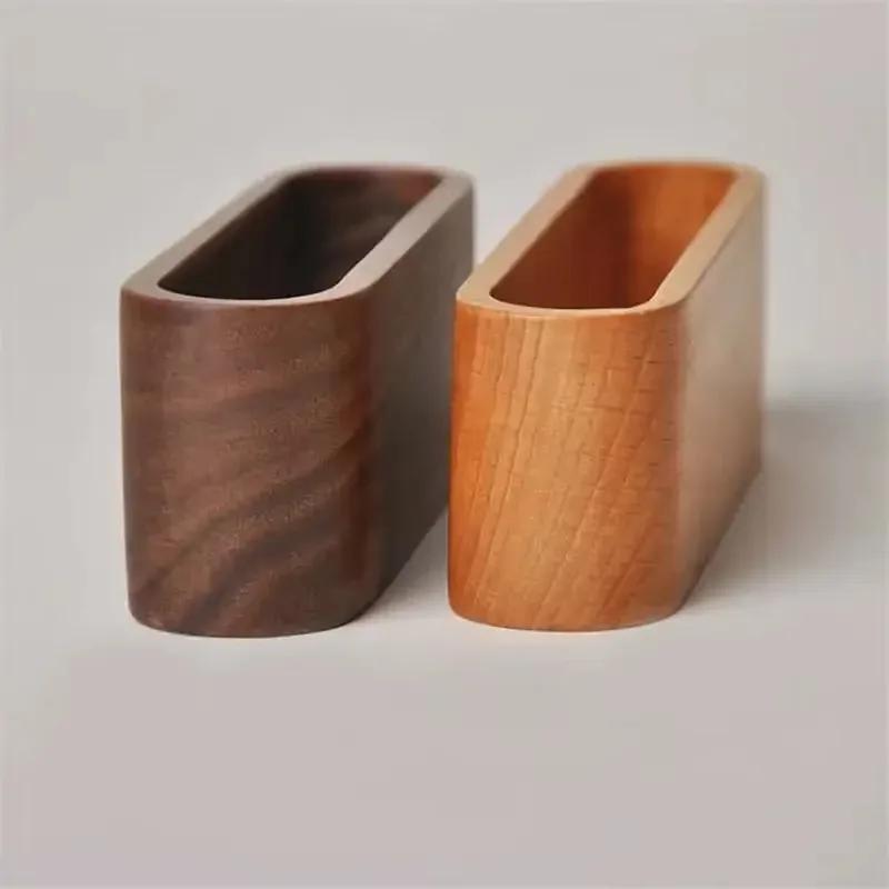 Wooden Business Card Holder Note Holder Display Rack Card Holder Office Supplies Stationery Desktop Accessories Storage Box