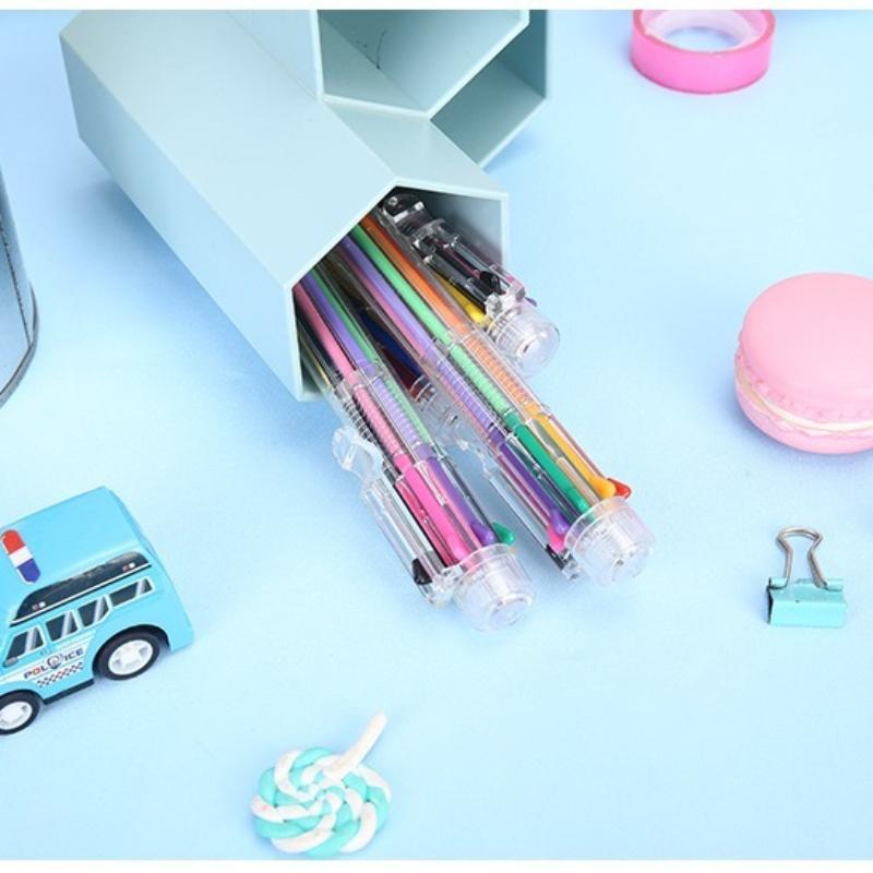 1Pc Color Ballpoint Pen Multicolor Stationery School Office 0.5mm Gel Pen Supplies Teacher Nurse Creativ To School Gifts During The Back To