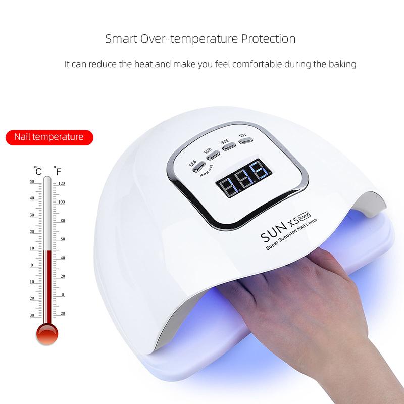 

120w SUNX5 Max Светодиодная лампа Гель-лак для ногтей Сушилка для ногтей УФ-лампа для сушки ложных ногтей Лампа 10/30/60/99s Таймер Автоматический датчик Маникюр Инструменты