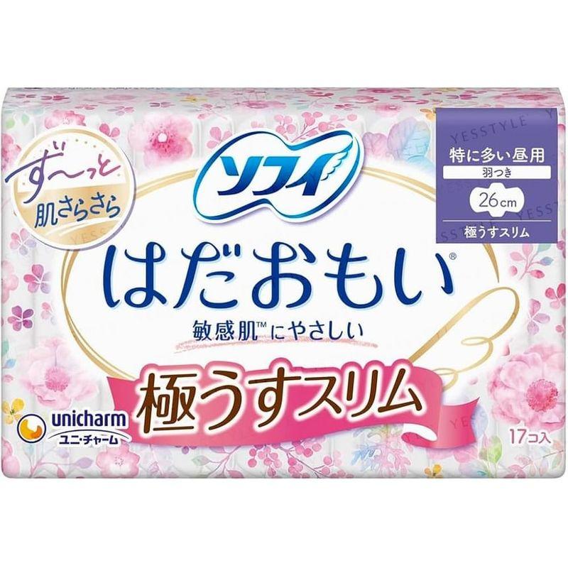 Unicharm - Sofy Hadaomoi U. Thin Slim Day Feminine Pads with Wings 26cm