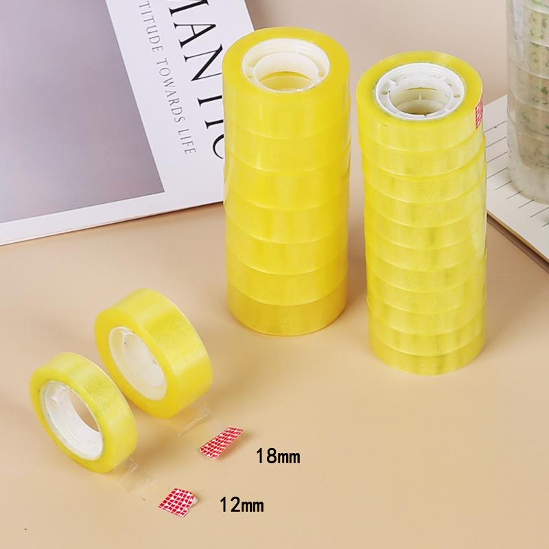 

Прозрачный скотч 12 мм - рулон 30 м для студентов и офисного использования