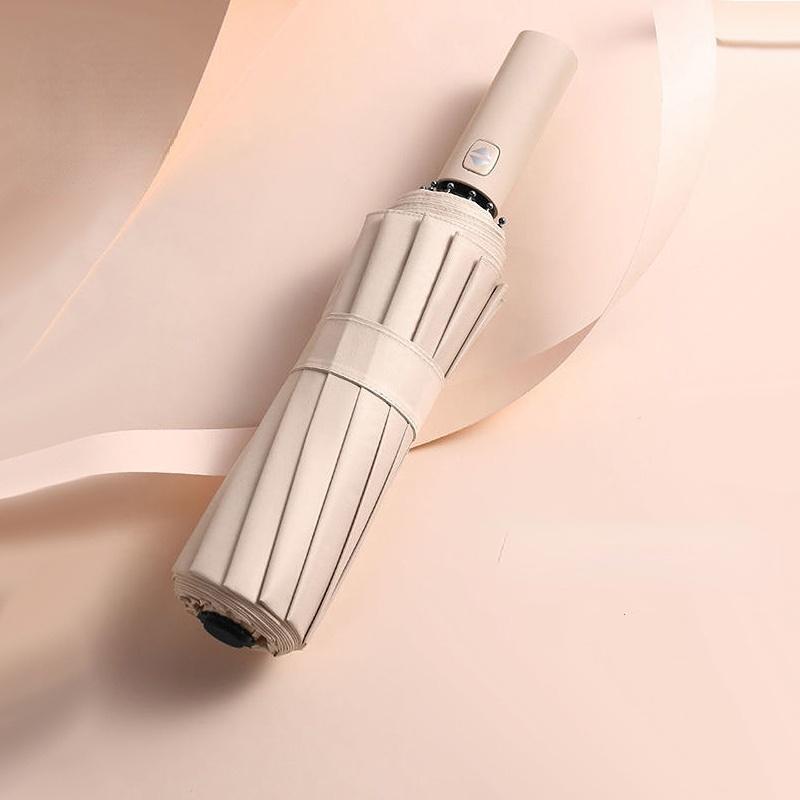 Automatik-Taschenschirm mit 12 Knochen, 105 cm Durchmesser, für Sonnen- und Regenschutz.