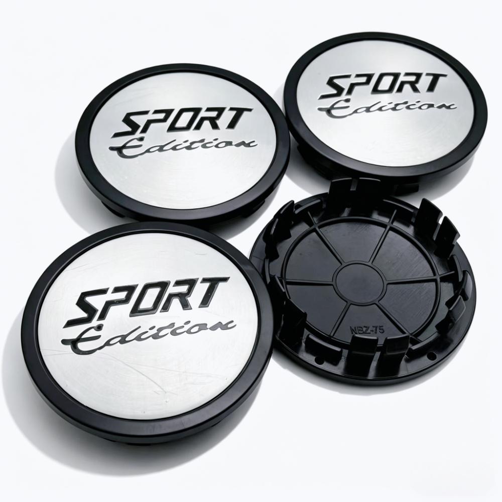 4pcs/Set 75mm / Clips 65mm Sport Edition Logo Emblem Badge Car Wheel Center Caps Wheel Hub Dust Cover Rim Hubcap Car Accessories