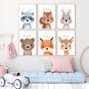 Zwierząt arkusze dekoracyjne obraz ścienny plakat artystyczny płótna dziecięce obrazy pokojowe do przedszkola dekoracyjne wydruki plakaty ścienne bez ramki