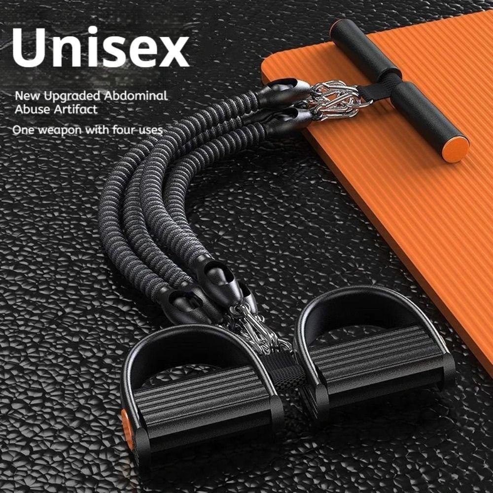 2/3/4-Strand Pedal Tension Rope Tension Rope with Handle & Pedal  For Abdominal Muscle Toning