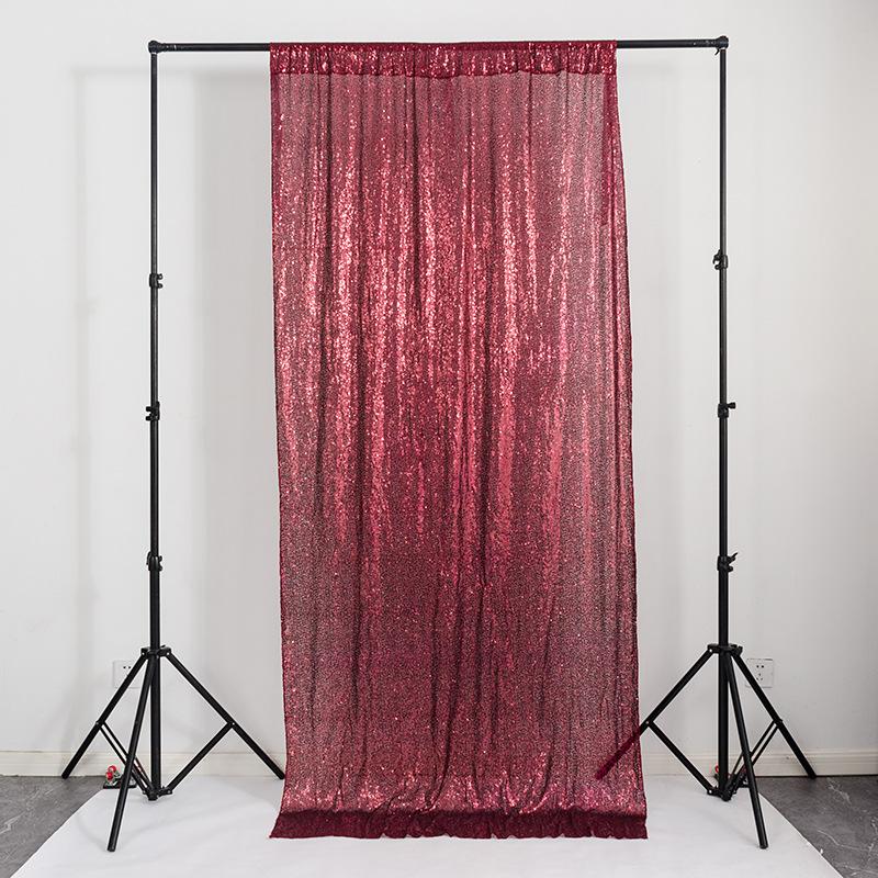 1PC Pink Sequin Backdrop Curtains 2FTx8FT for Wedding Decoration Baby Shower Christmas Halloween Birthday Party Background Drape