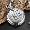 Engraved Retro Quartz Pocket Watch for Son, Husband, Grandpa