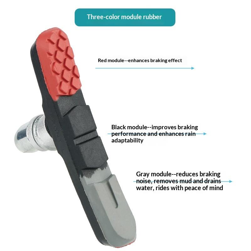 2 Pcs Robust Hard Wearing Rubber 70Mm V Brake Pads For Metal Rim Fit Wet Dry Conditions