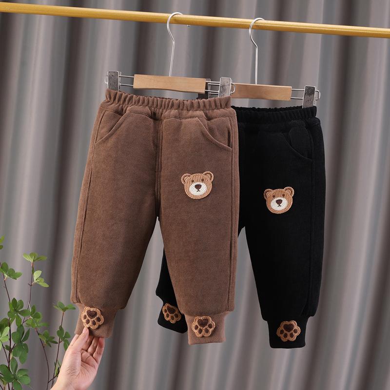 Boys Girls Winter Pants  New Fleece-Lined Thick Warm Cotton-Padded Trousers for Babies Toddlers All-in-One Cold Weather Overalls  Pant Kids Unisex