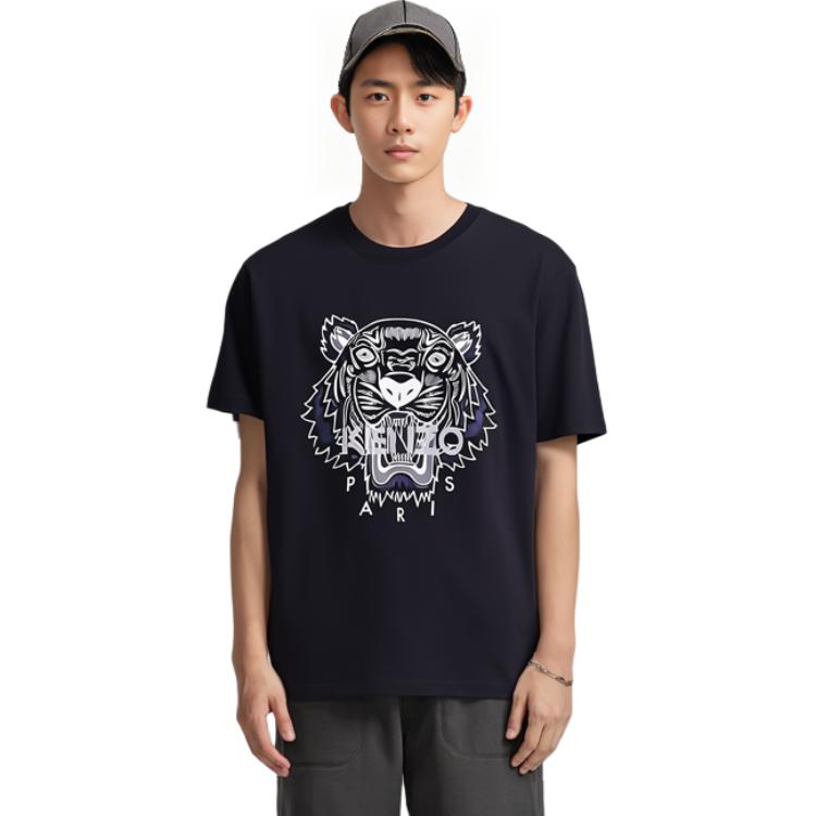 KENZO Men's Classic Tiger Short Sleeve T-shirt Black PF855TS0504Y1-99