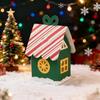 24Pcs Festival Holiday Candy Packaging Boxes Reusable Paper House Gift Containers For Christmas Decorations