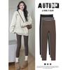 Light Plastic Leggings Velvet Women's Autumn and Winter High-waisted Leggings Slim-fitting Thickened Warm Outer Wear Yoga Shark Pants Belly