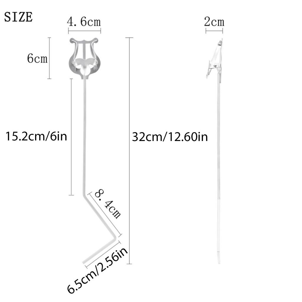 Tubas Marching Clamp-on Lyre Metal Plating Sheet Music Clip Tuba Marching Score Clip Musical Instrument Accssories