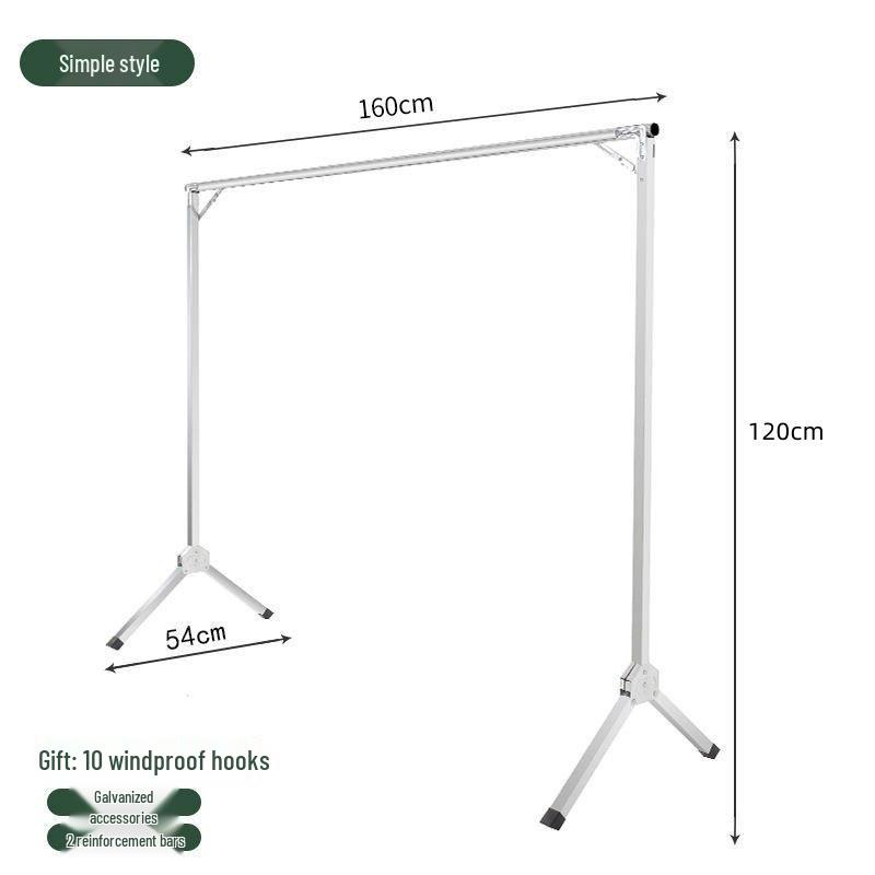 201 Stainless Steel X-Type Telescopic Clothes Drying Rack, Indoor Floor-Standing Model for Household Use
