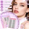 140 Cluster Korean False Lash Extension Kit Comfortable All Day Wear Lashes for Cosplay Daily Long Time Makeup