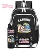 2Pcs/set Anime Cute Printed Backpack with Water Bottle Student Boy Girl Schoolbag Large Capacity Waterproof Bookbag Kid Gift