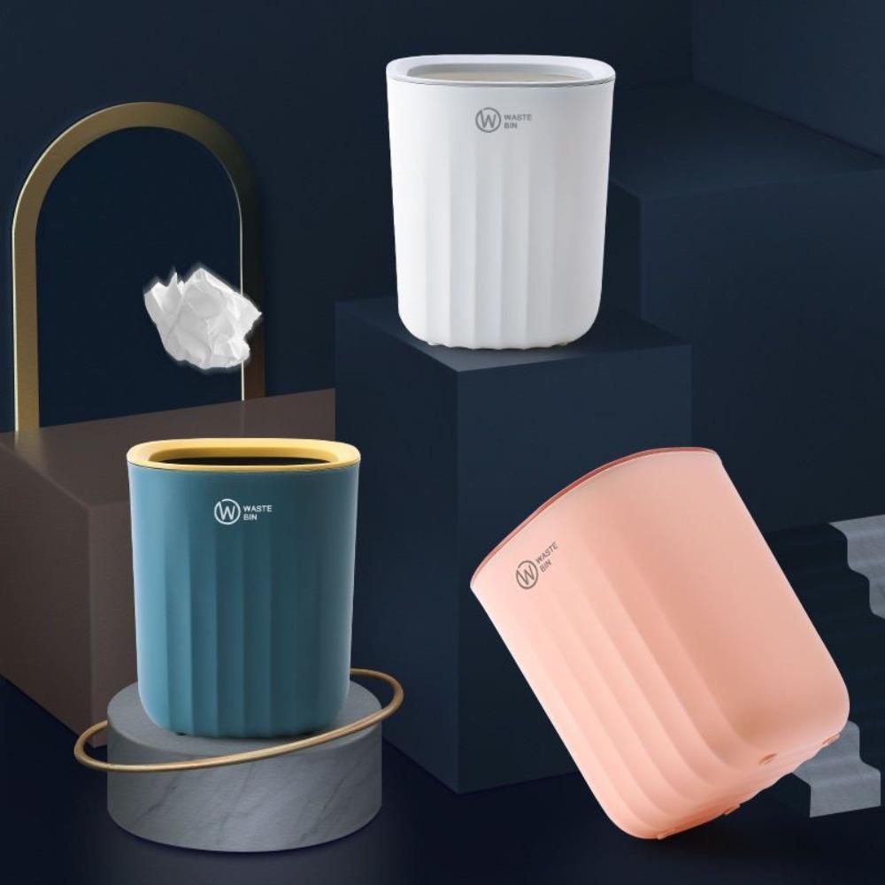 Plastic Desktop Trash Can Thickened Garbage Collector Garbage Basket  Bathroom Vanity