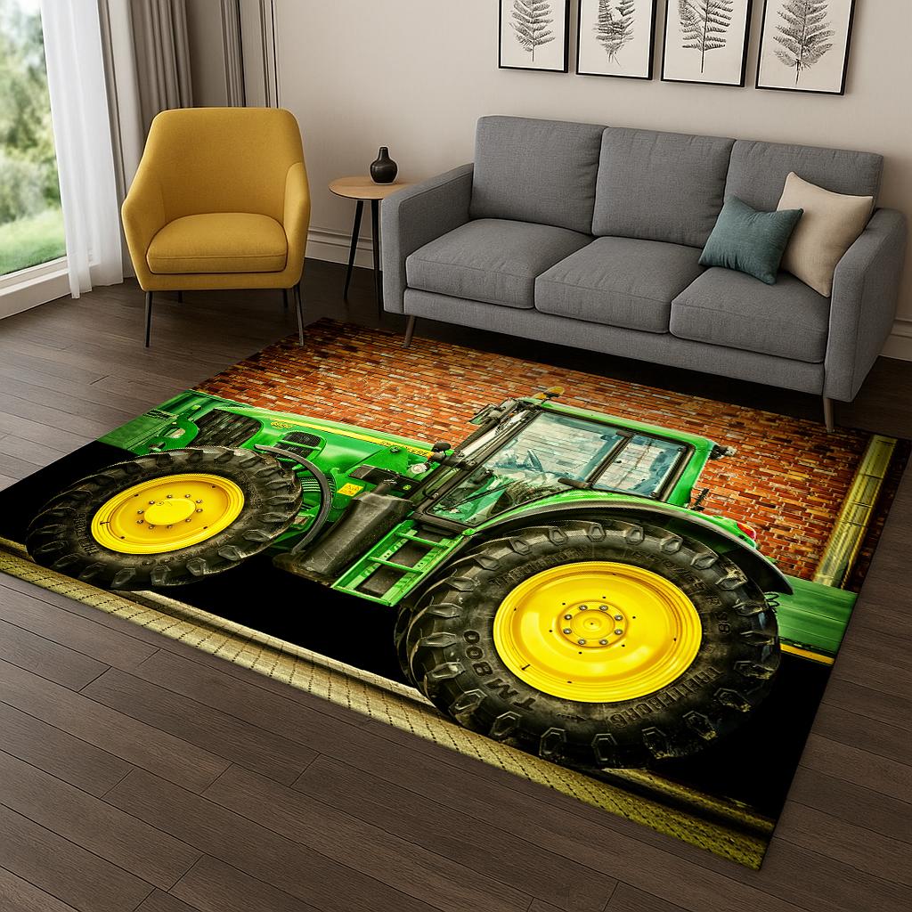 3D Car Mat, Tractor, Truck Series, for Living Room, Sofa, House, Bedroom, Doormat, Kitchen Decoration