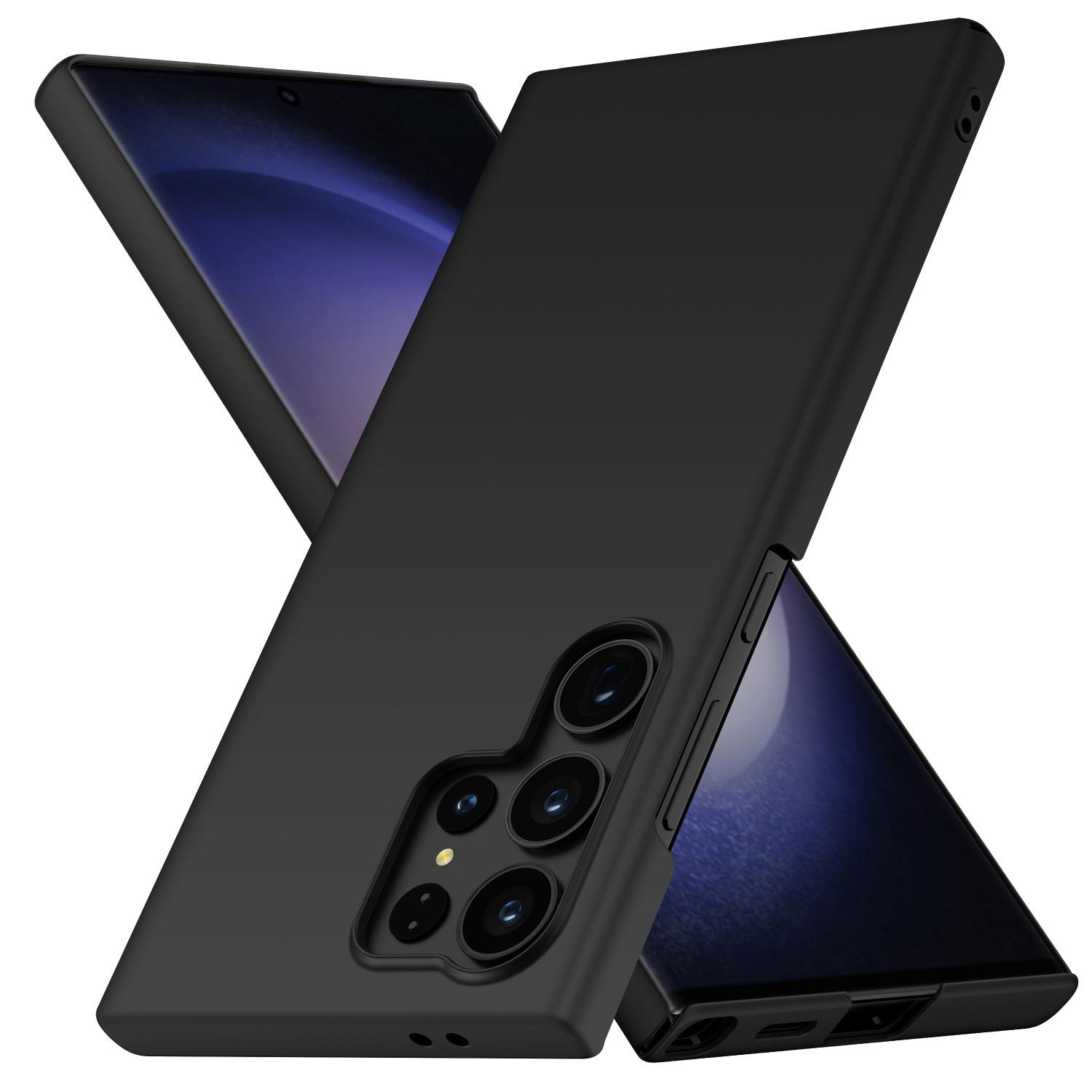 

Cell Phone Cover for Samsung Galaxy S24 Ultra Shockproof PC Case Anti-Scratch Phone Shell Black