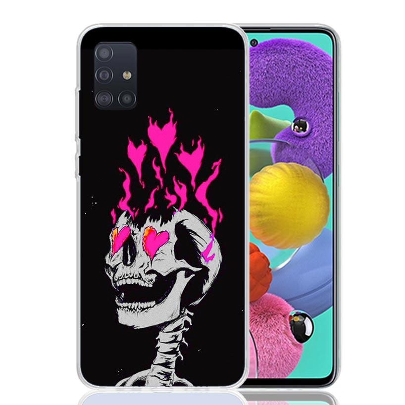 Anatomy Skeleton Heart Lovey Kiss Phone Case For Samsung Galaxy A52 A32 A22 A12 A02S A50S A30S A51 A31 AA71 Note 20 Ultra 10 S10