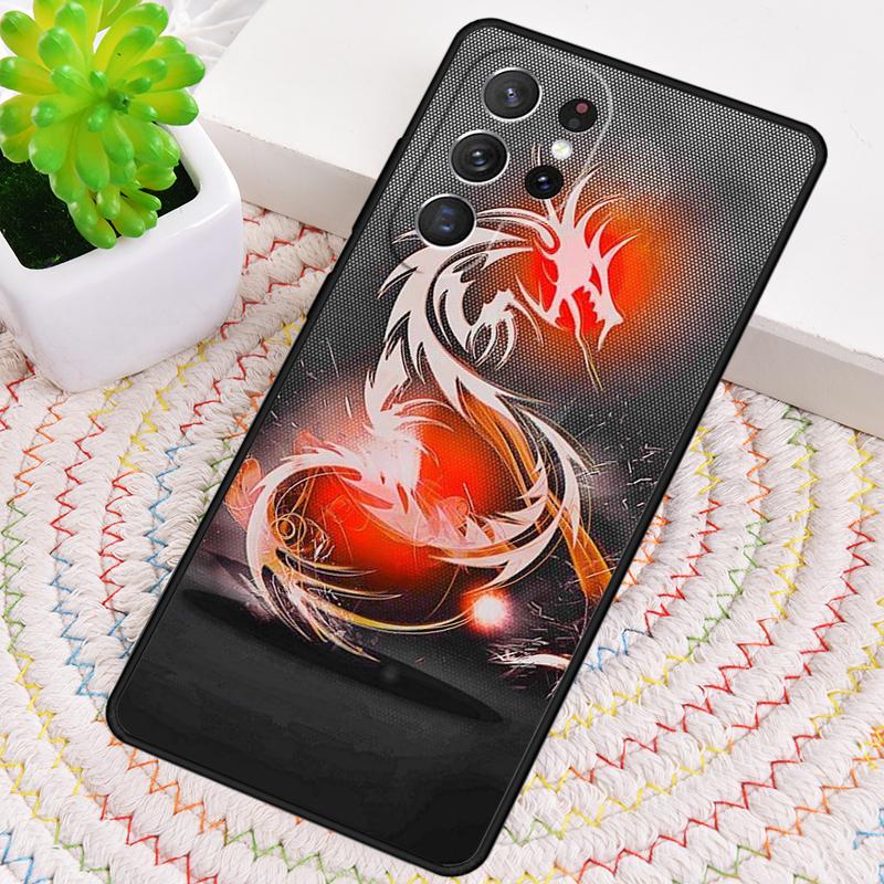 Red Dragon TPU Phone Case For Samsung Galaxy Note 10 Pro S26 S25 S24 S23 S22 Ultra Plus S21 FE S20 Shockproof Cover