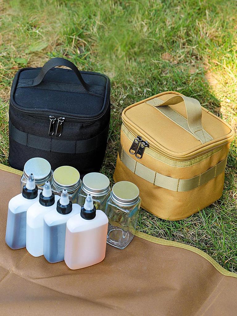 Outdoor Portable Seasoning Bottle Set for Camping and Picnic - Sealed Oil and Spice Storage Bag Combination