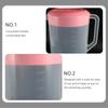 Measuring Kettle with Scale Beverage Storage Container with Lid Heat Resistant Cold Water Jug Plastic Juice Pitcher (2500ml Pink