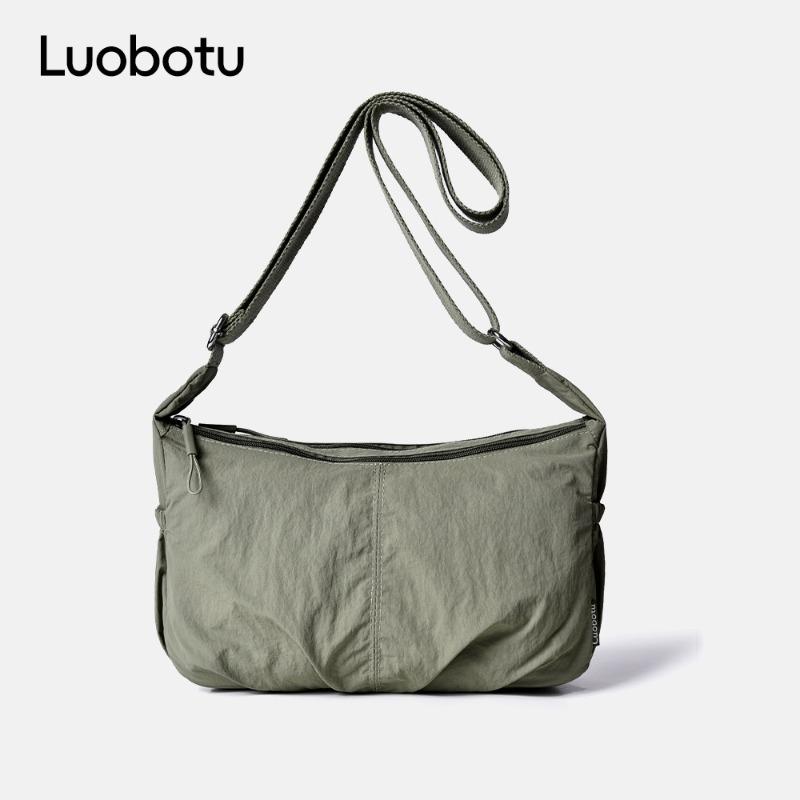 Fashion solid color bag messenger bag women's new women's shoulder bag hot-selling women's bag lightweight nylon cloth satchel