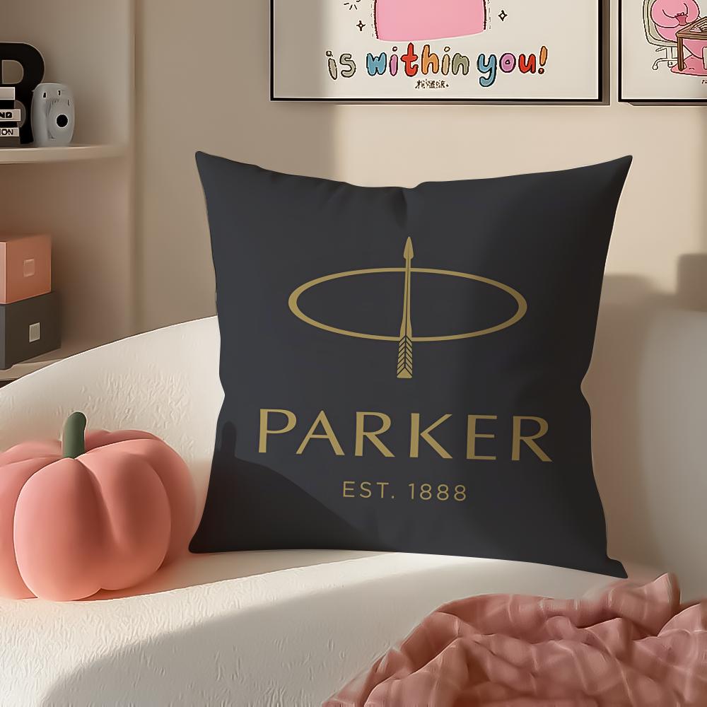 

Classic Stationery Brand Pparker Cushion Cover Pillowcase Short Plush Invisible zipper Room Sofa Cushion Cover 30x30cm