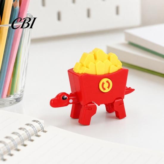 Kids Fidget Spinner Food Transforming Dinosaur Toy, Stress Relief Fast Shape Portable Spinner, Transformable Dino Decompression Toy for Adults