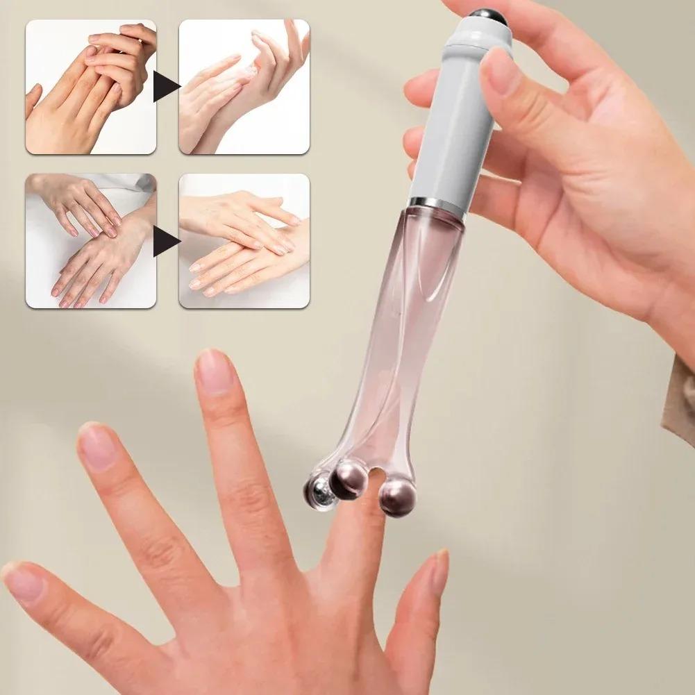 Rulli massaggiatori per punti di agopuntura per articolazioni delle dita, massaggiatori portatili per punti di agopuntura per le mani, alleviano l'affaticamento delle dita, strumento per massaggi