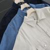 2025 Japanese Style Retro Casual Denim Jacket: Couples' Loose-Fit, Double-Pocket Lapel Outerwear